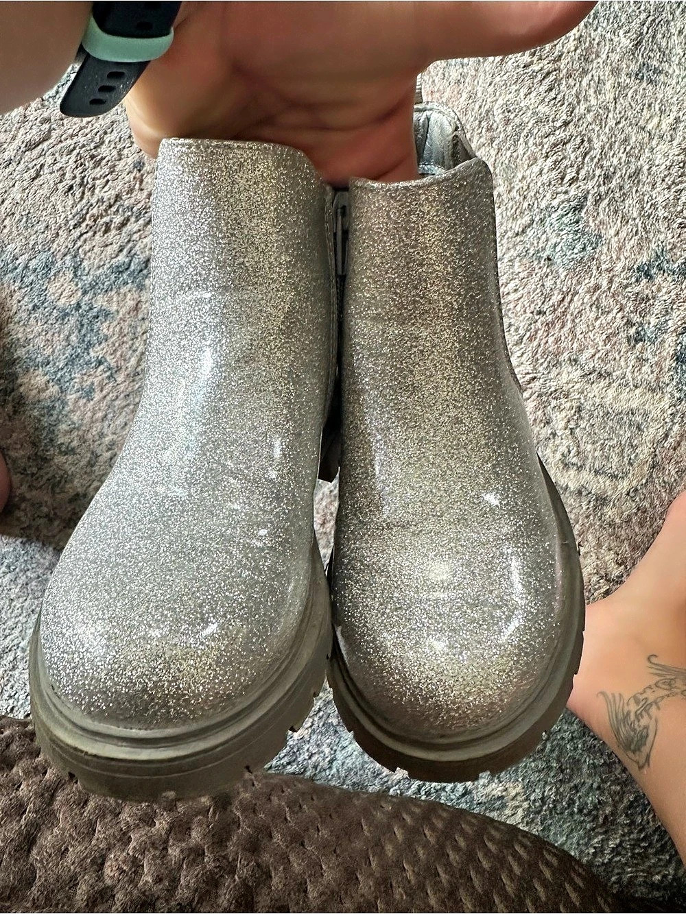 Glitter Ankle Boots Like New